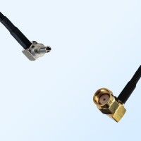 CRC9 Male Right Angle - RP SMA Male Right Angle Coaxial Jumper Cable