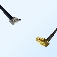 CRC9 Male R/A - RP SMA Bulkhead Female R/A Coaxial Jumper Cable