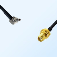 CRC9 Male Right Angle - SMA Bulkhead Female Coaxial Jumper Cable