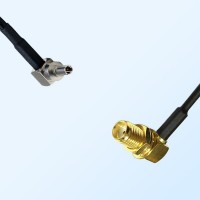 CRC9 Male R/A - SMA Bulkhead Female R/A Coaxial Jumper Cable