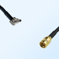 CRC9 Male Right Angle - SMB Female Coaxial Jumper Cable