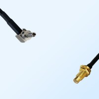 CRC9 Male Right Angle - SMC Bulkhead Male Coaxial Jumper Cable