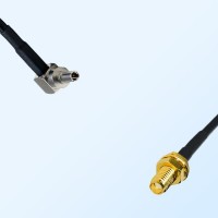 CRC9 Male Right Angle - SSMA Bulkhead Female Coaxial Jumper Cable