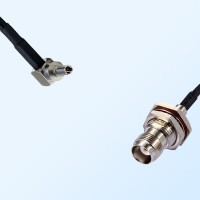 CRC9 Male R/A - TNC Bulkhead Female with O-Ring Coaxial Jumper Cable
