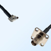 CRC9 Male Right Angle - TNC Female 4 Hole Coaxial Jumper Cable