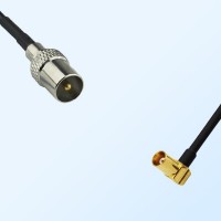 DVB-T TV Male - MCX Female Right Angle Coaxial Jumper Cable