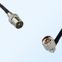 DVB-T TV Male - N Male Right Angle Coaxial Jumper Cable