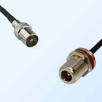 DVB-T TV Male - N Bulkhead Female with O-Ring Coaxial Jumper Cable