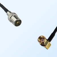 DVB-T TV Male - RP SMA Male Right Angle Coaxial Jumper Cable