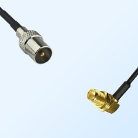 DVB-T TV Male - RP SMA Bulkhead Female R/A Coaxial Jumper Cable