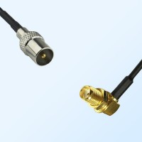 DVB-T TV Male - SMA Bulkhead Female Right Angle Coaxial Jumper Cable
