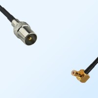 DVB-T TV Male - SMB Male Right Angle Coaxial Jumper Cable