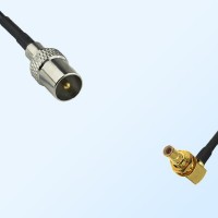 DVB-T TV Male - SMB Bulkhead Male Right Angle Coaxial Jumper Cable