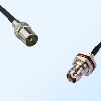 DVB-T TV Male - TNC Bulkhead Female with O-Ring Coaxial Jumper Cable