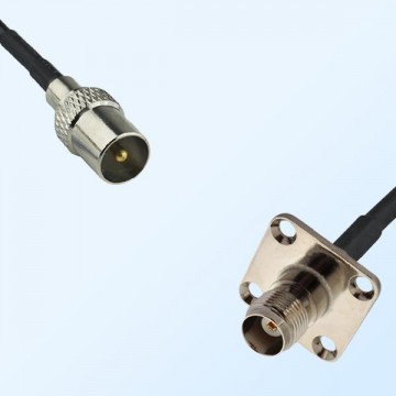DVB-T TV Male - TNC Female 4 Hole Panel Mount Coaxial Jumper Cable