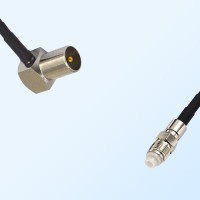 FME Female - DVB-T TV Male Right Angle Coaxial Jumper Cable