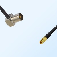 DVB-T TV Male Right Angle - MMCX Female Coaxial Jumper Cable