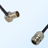 DVB-T TV Male Right Angle - N Female Coaxial Jumper Cable