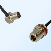 DVB-T TV Male R/A - N Bulkhead Female with O-Ring Coaxial Jumper Cable