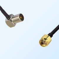 DVB-T TV Male Right Angle - RP SMA Male Coaxial Jumper Cable