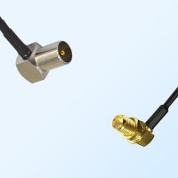 DVB-T TV Male R/A - RP SMA Bulkhead Female R/A Coaxial Jumper Cable