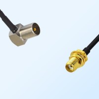 DVB-T TV Male Right Angle - SMA Bulkhead Female Coaxial Jumper Cable