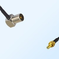 DVB-T TV Male Right Angle - SMB Bulkhead Male Coaxial Jumper Cable