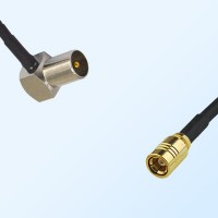 DVB-T TV Male Right Angle - SMB Female Coaxial Jumper Cable