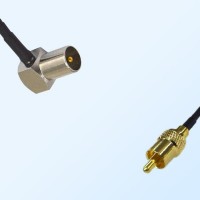 RCA Male - DVB-T TV Male Right Angle Coaxial Cable Assemblies