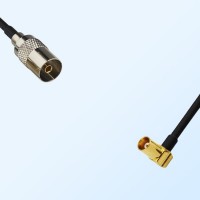 DVB-T TV Female - MCX Female Right Angle Coaxial Jumper Cable