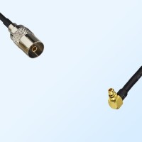 DVB-T TV Female - MMCX Male Right Angle Coaxial Jumper Cable