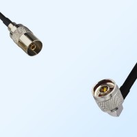 DVB-T TV Female - N Male Right Angle Coaxial Jumper Cable