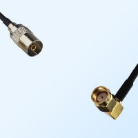 DVB-T TV Female - RP SMA Male Right Angle Coaxial Jumper Cable