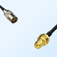 DVB-T TV Female - RP SMA Bulkhead Female Coaxial Jumper Cable