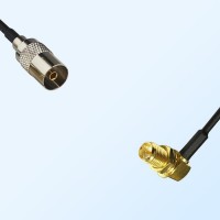 DVB-T TV Female - RP SMA Bulkhead Female R/A Coaxial Jumper Cable