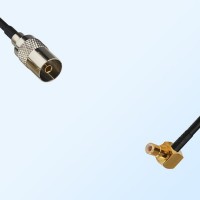 DVB-T TV Female - SMB Male Right Angle Coaxial Jumper Cable