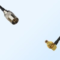 DVB-T TV Female - SMB Bulkhead Male Right Angle Coaxial Jumper Cable