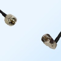 F Male Right Angle - F Male Coaxial Jumper Cable