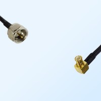MCX Male Right Angle - F Male Coaxial Jumper Cable