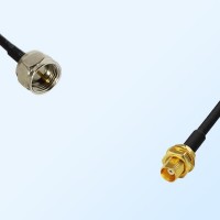 F Male - MCX Bulkhead Female Coaxial Jumper Cable