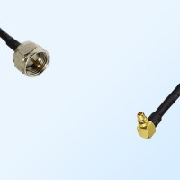 F Male - MMCX Male Right Angle Coaxial Jumper Cable