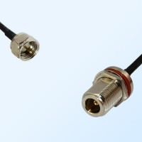 F Male - N Bulkhead Female with O-Ring Coaxial Jumper Cable