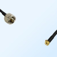 F Male - RP MMCX Male Right Angle Coaxial Jumper Cable