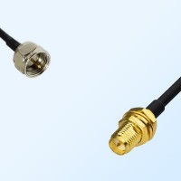 F Male - RP SMA Bulkhead Female Coaxial Jumper Cable