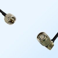 F Male - RP TNC Male Right Angle Coaxial Jumper Cable