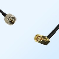 F Male - SMA Male Right Angle Coaxial Jumper Cable