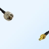 F Male - SMB Bulkhead Male Coaxial Jumper Cable
