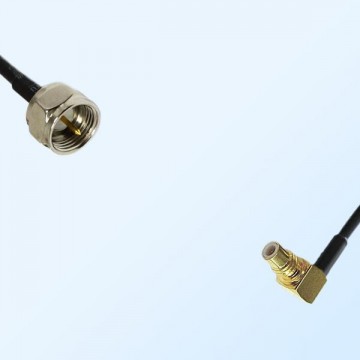 F Male - SMC Male Right Angle Coaxial Jumper Cable