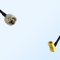 F Male - SSMA Male Right Angle Coaxial Jumper Cable
