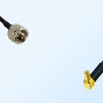 F Male - SSMB Male Right Angle Coaxial Jumper Cable